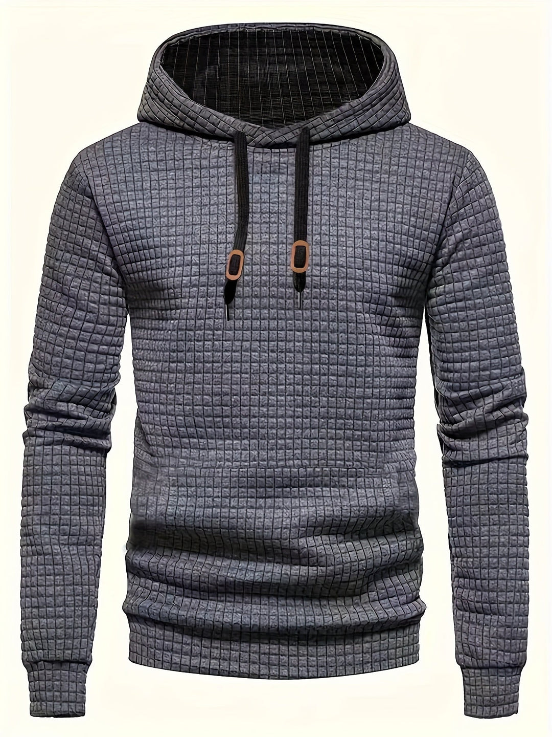 CHECKERED HOODED SWEATSHIRT FOR MEN