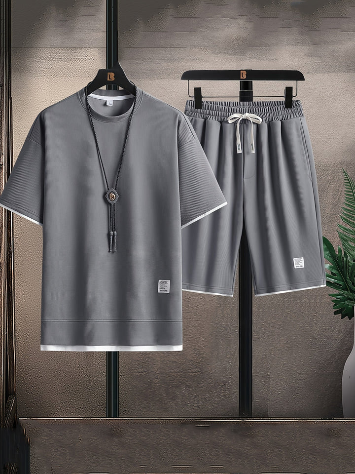 WAFFLE KNIT SET FOR MEN