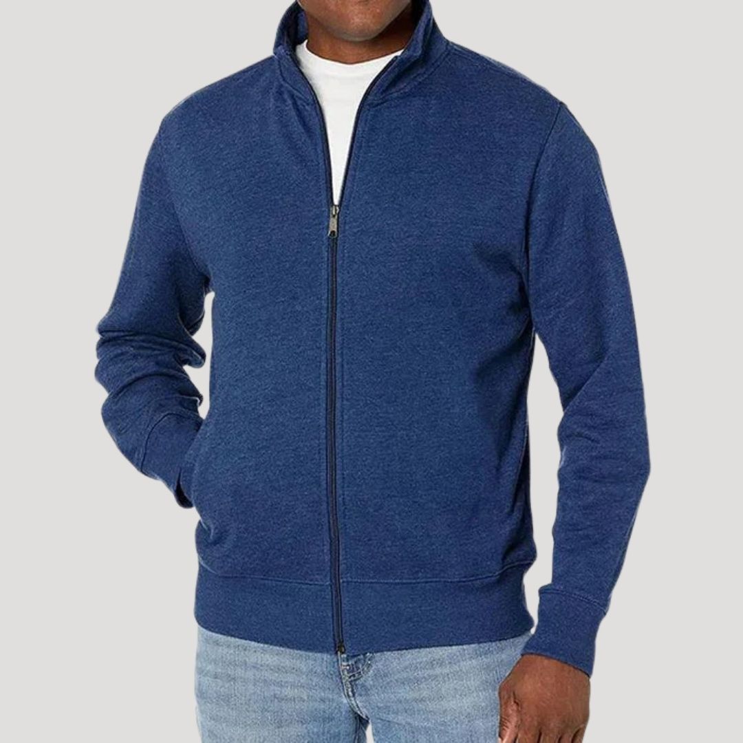 ZIP STAND COLLAR JACKET FOR MEN