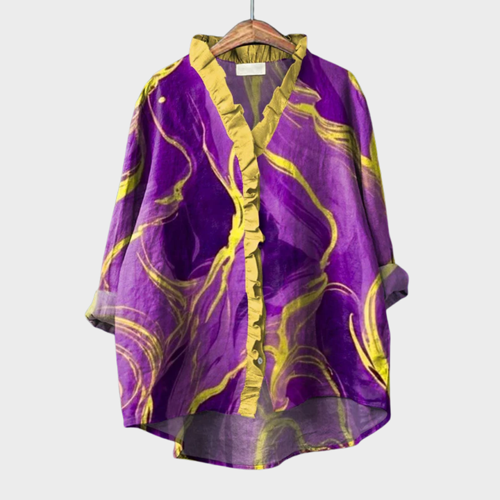 BEAUMONT NICE | BLOUSE MARBRE ARTISTIQUE POUR FEMMES