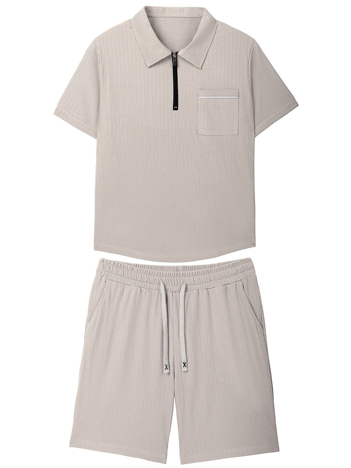 DRAWSTRING POLO SET FOR MEN