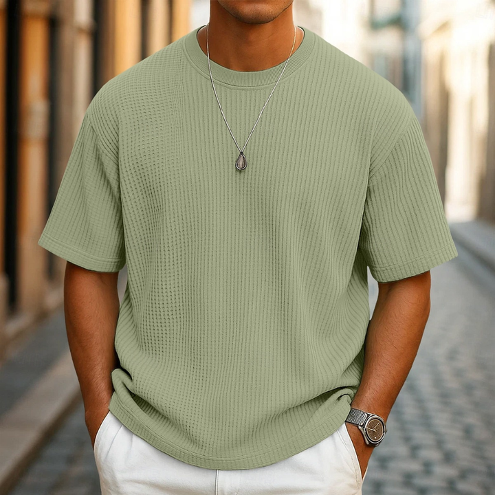 WAFFLE KNIT TEE FOR MEN