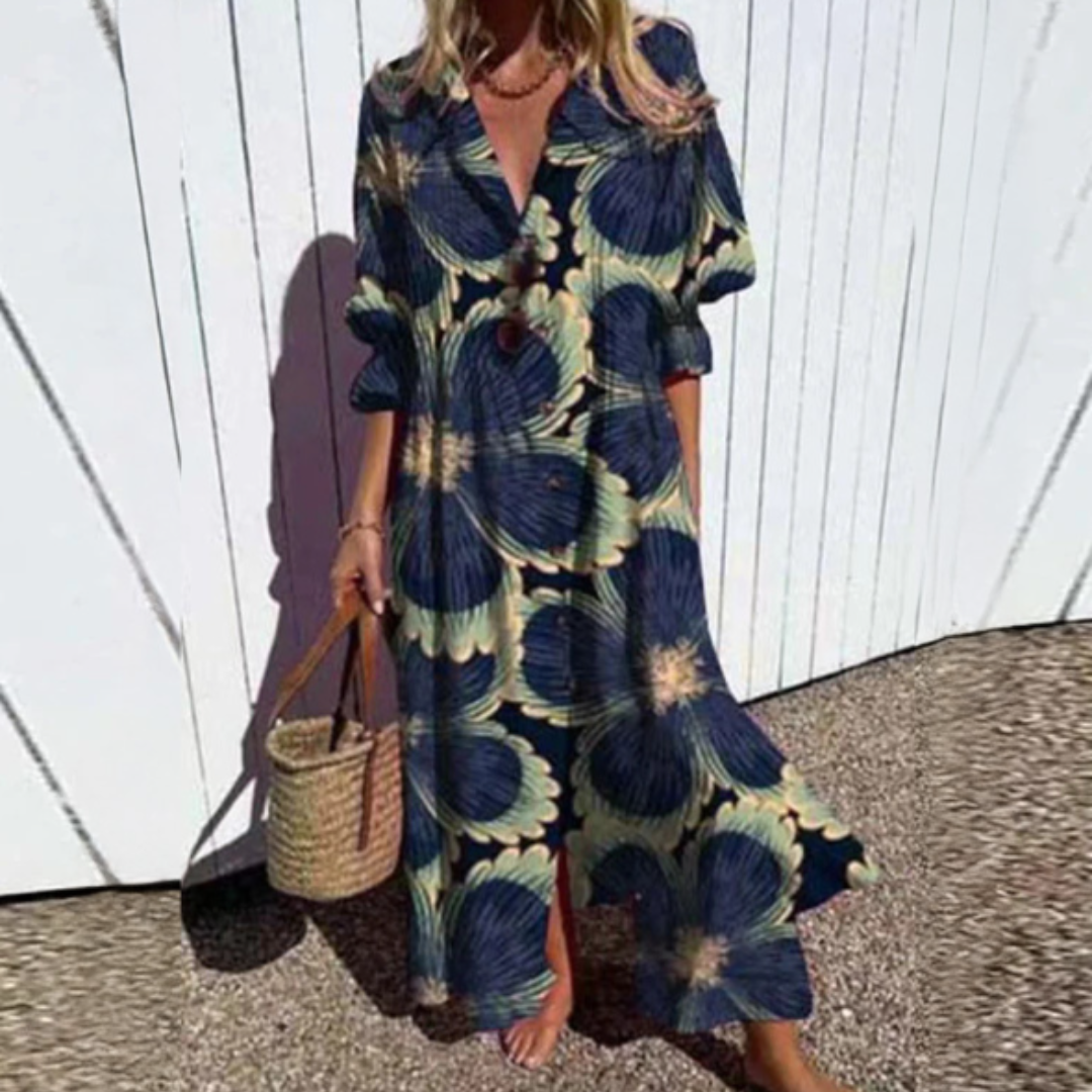 BEAUMONT NICE | ROBE MAXI IMPRIMÉE POUR FEMMES