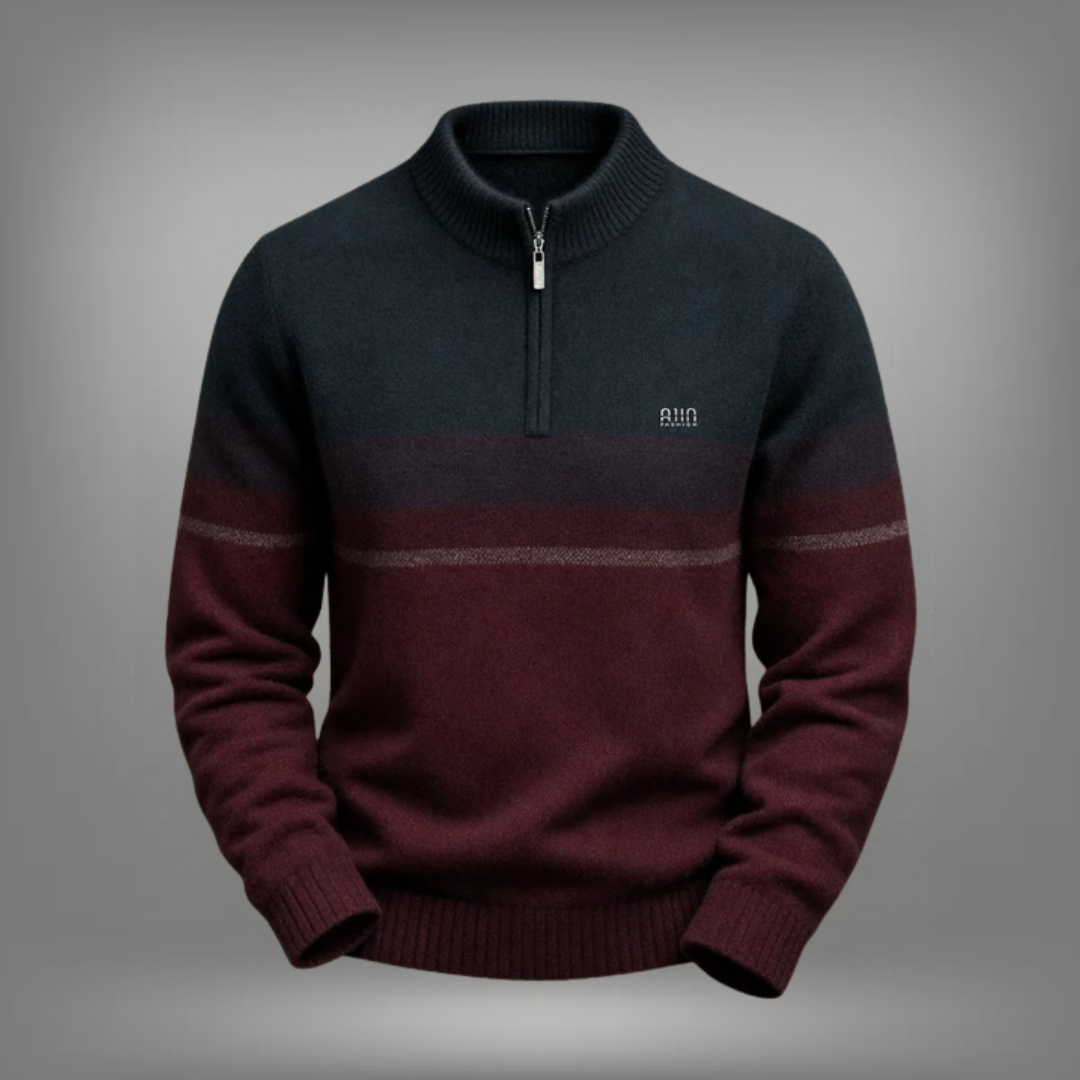 Pull demi-zip en laine premium Warren™