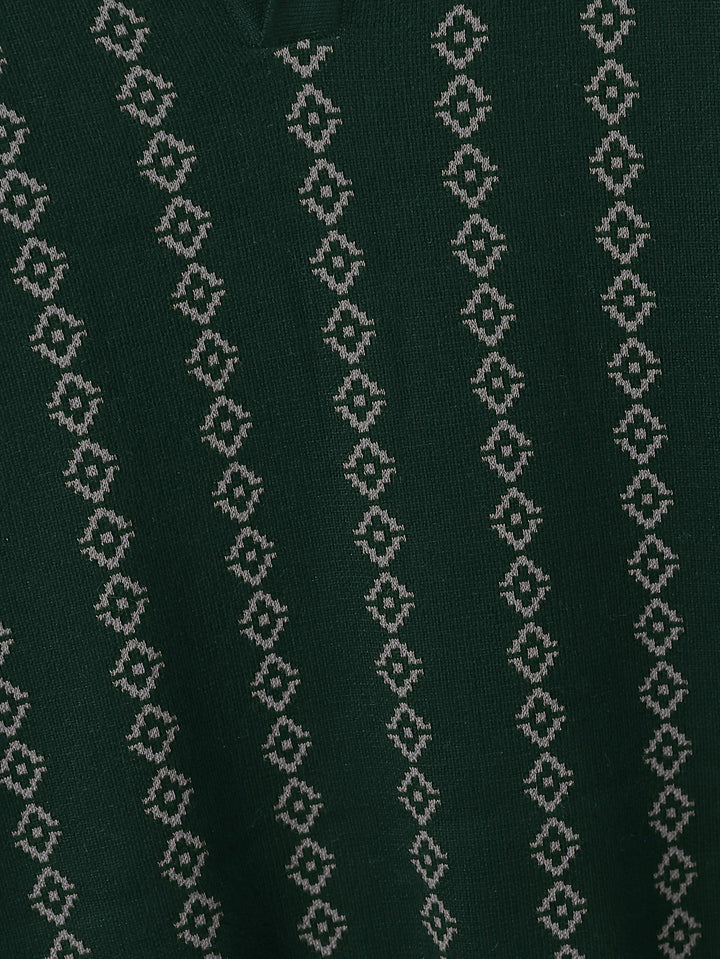 GEOMETRIC KNIT SHIRT FOR MEN
