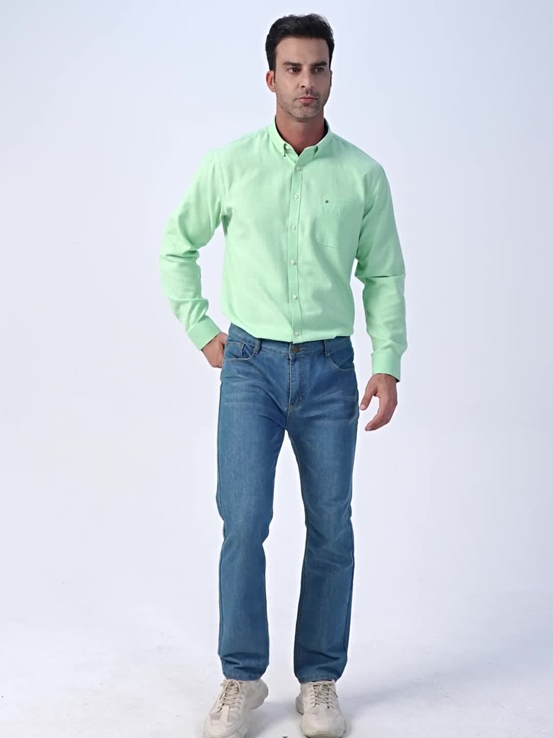 SOLID LAPEL POCKET SHIRT FOR MEN