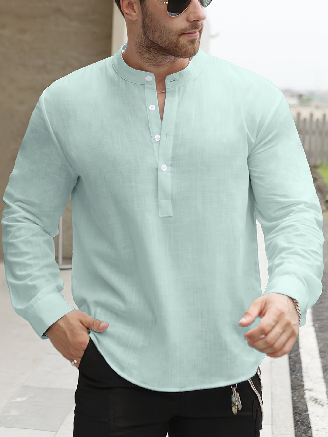 BOAT NECK SHIRT FOR MEN