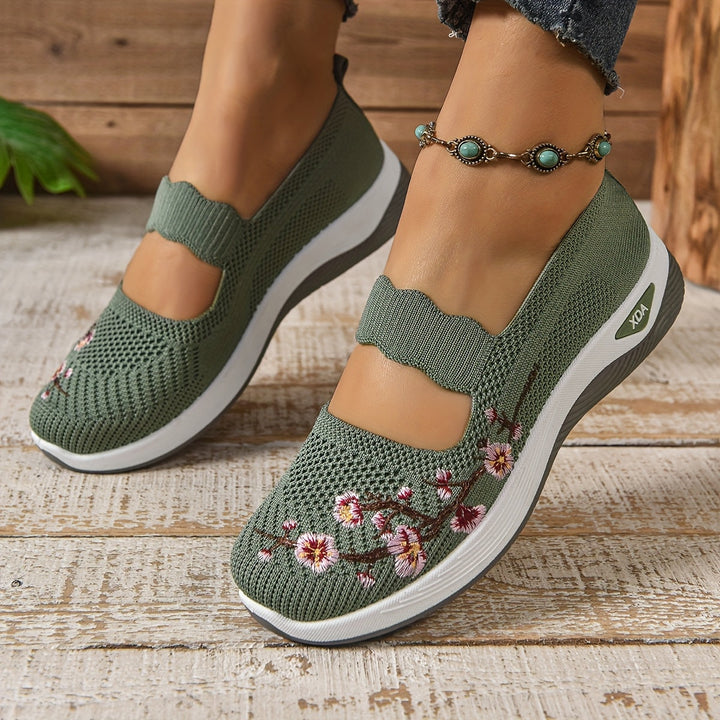 BEAUMONT NICE | BASKETS FLORALE EMBROIDÉES POUR FEMMES