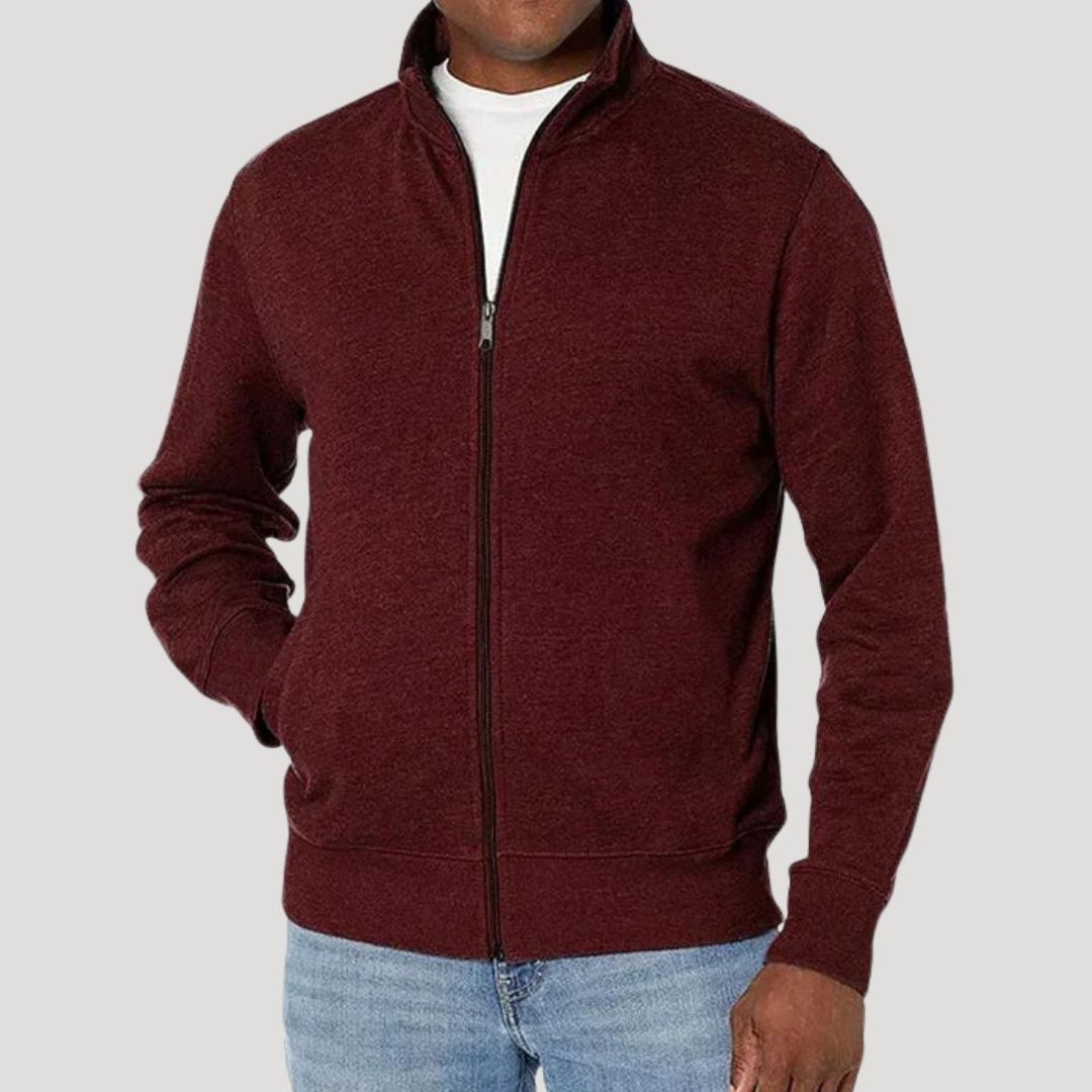 ZIP STAND COLLAR JACKET FOR MEN