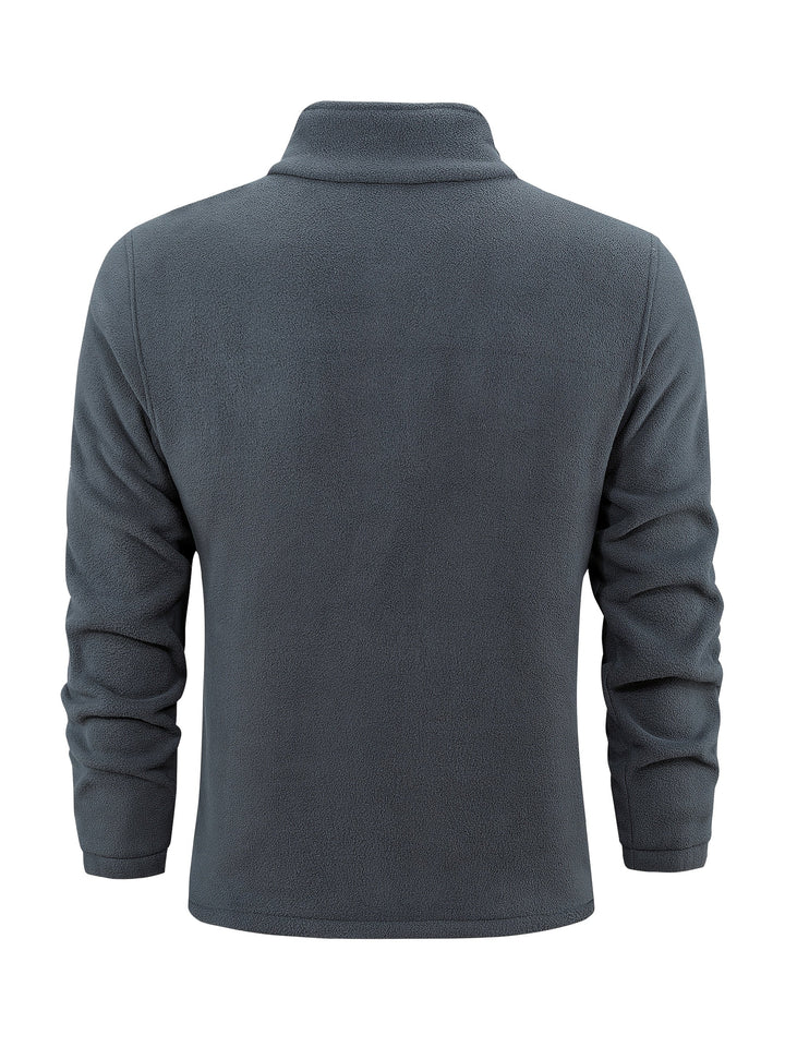 STAND COLLAR FLEECE JACKET FOR MEN