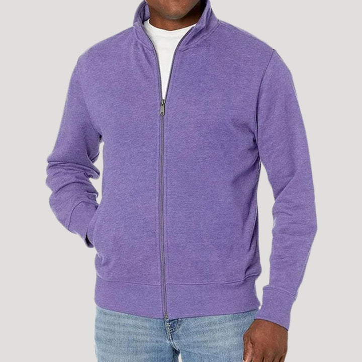 ZIP STAND COLLAR JACKET FOR MEN