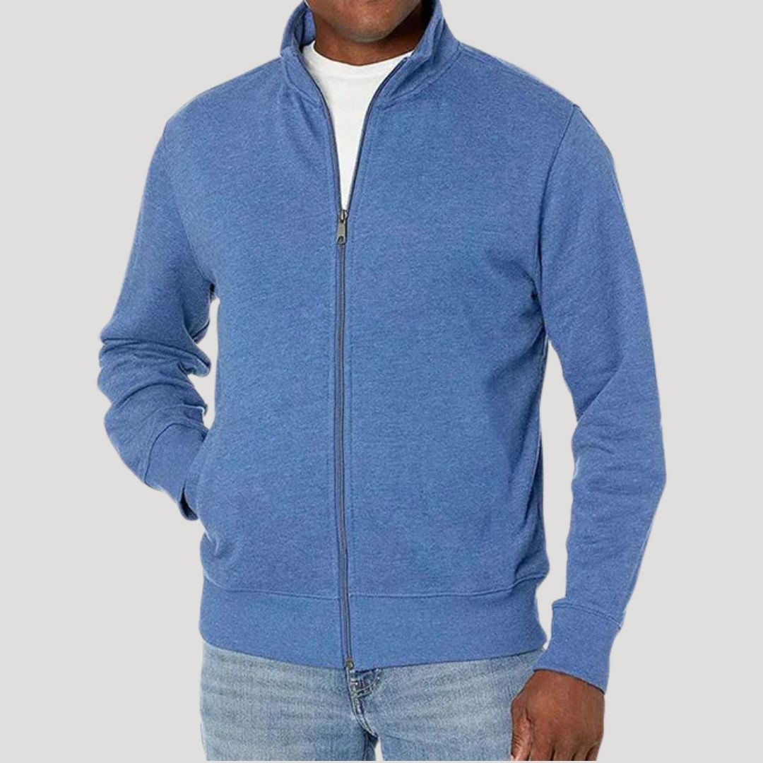 ZIP STAND COLLAR JACKET FOR MEN