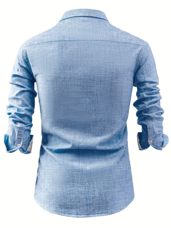 LAPEL COTTON SHIRT FOR MEN