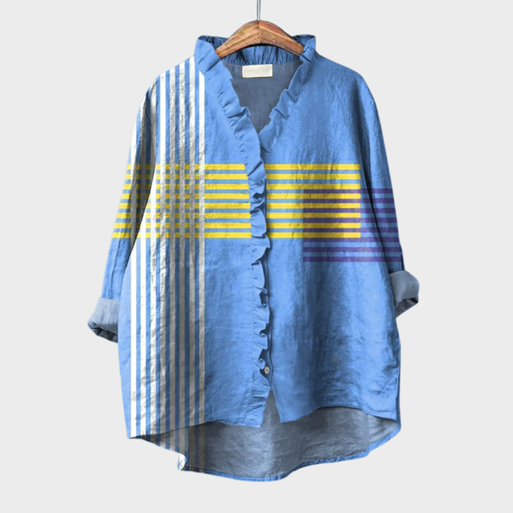 BEAUMONT NICE | BLOUSE RAYURES ARTISTIQUES POUR FEMMES
