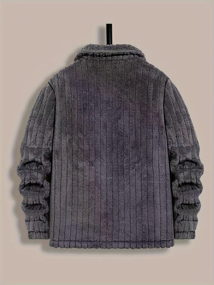 STRIPED LAPEL JACKET FOR MEN