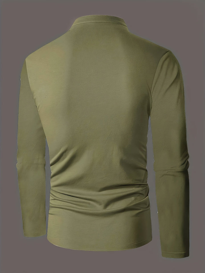 BUTTON-UP POLO SHIRT FOR MEN