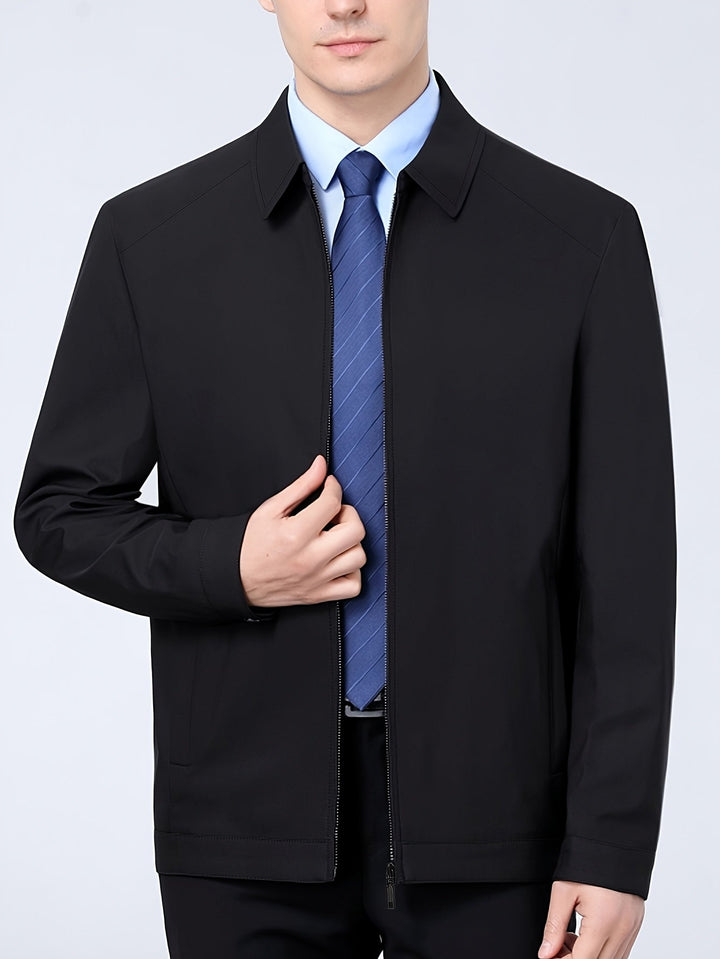 ZIPPER LAPEL JACKET FOR MEN