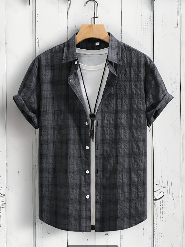 PLAID WOVEN SHIRT FOR MEN