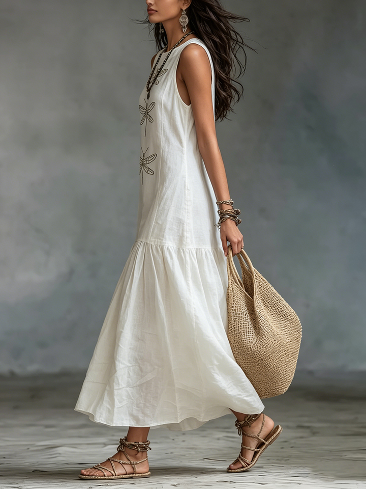 BEAUMONT NICE | CHIC ROBE MAXI SANS MANCHES POUR FEMMES