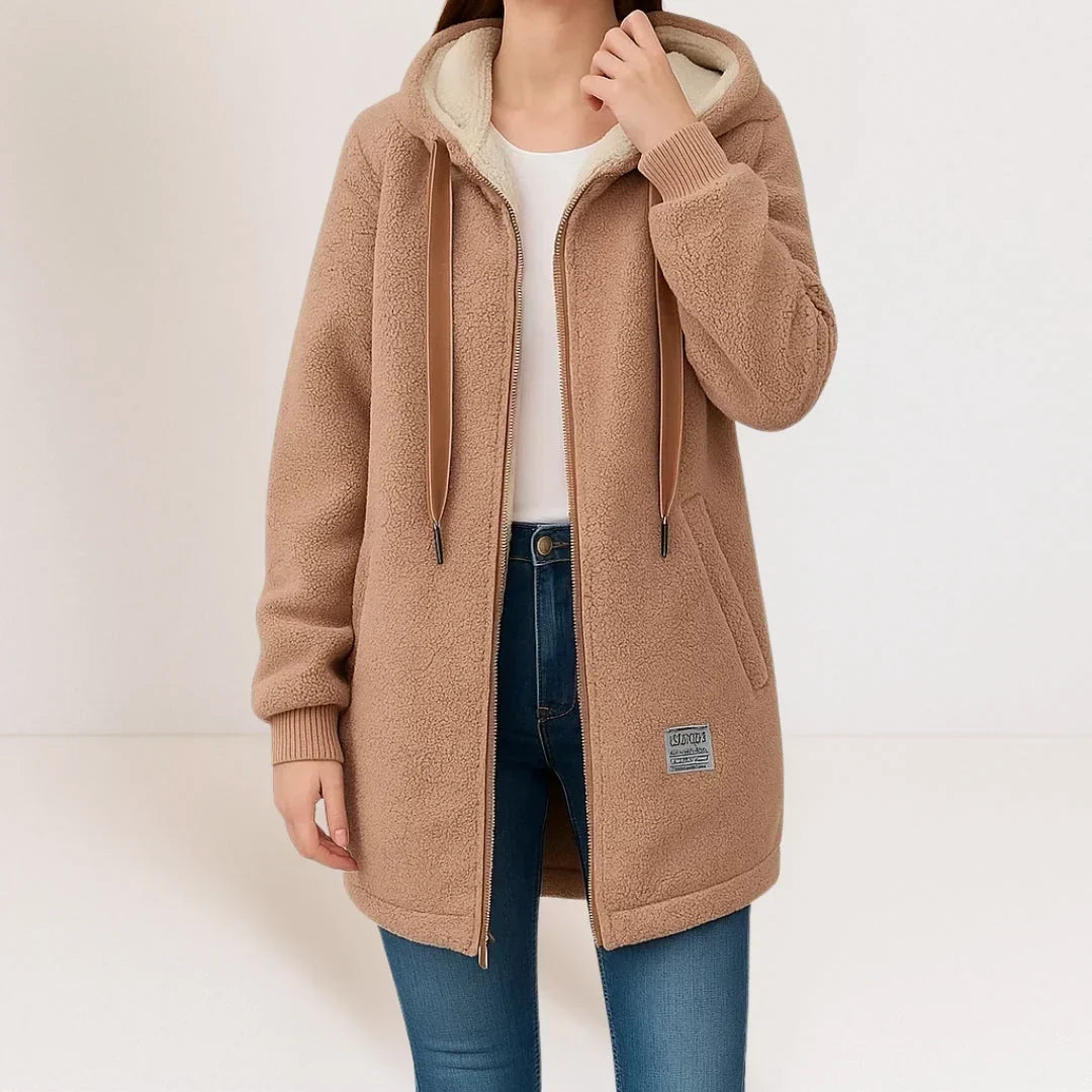 BEAUMONT NICE | VESTE FLEECE LONGUE À CAPUCHE POUR FEMMES