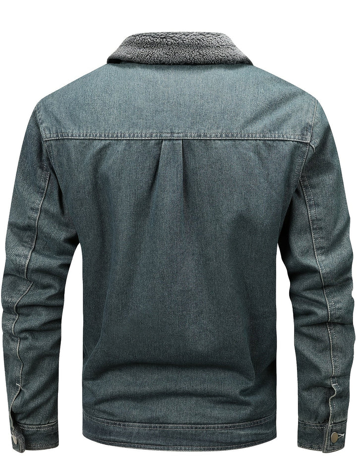WARM DENIM JACKET FOR MEN