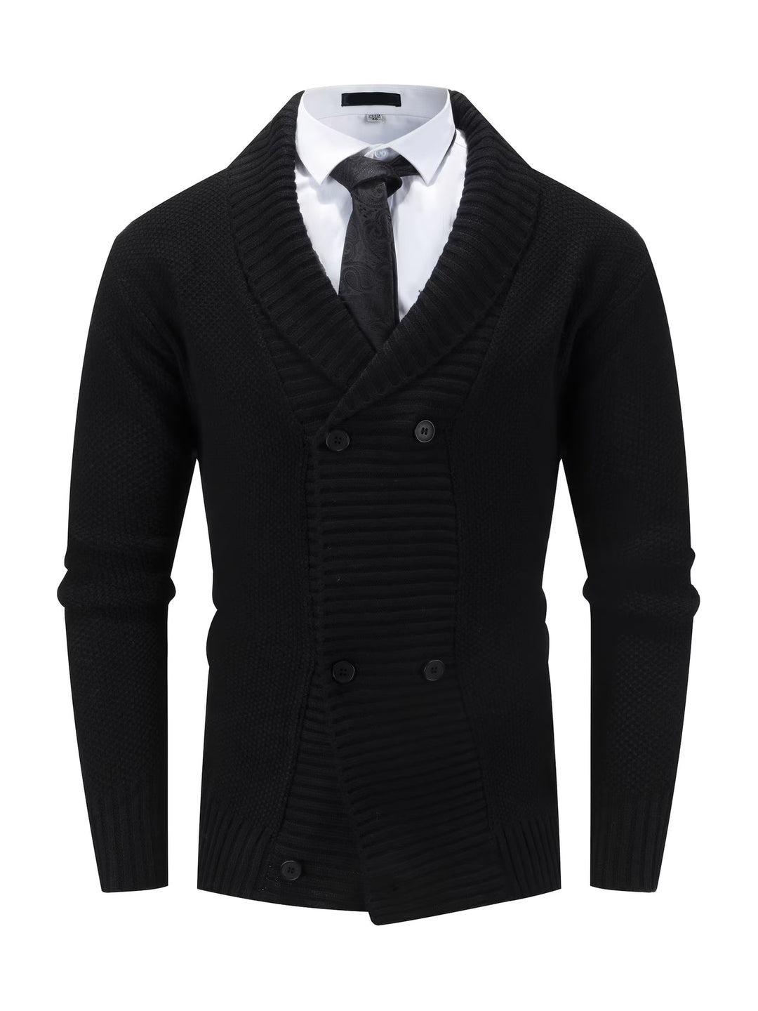 LAPEL KNIT SWEATER FOR MEN
