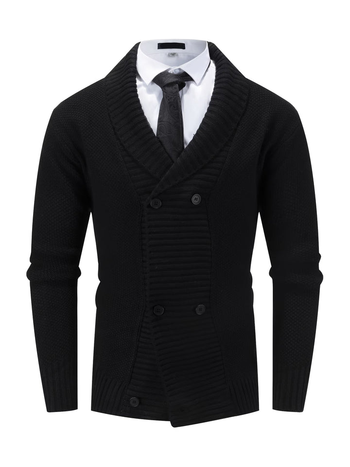 LAPEL KNIT SWEATER FOR MEN