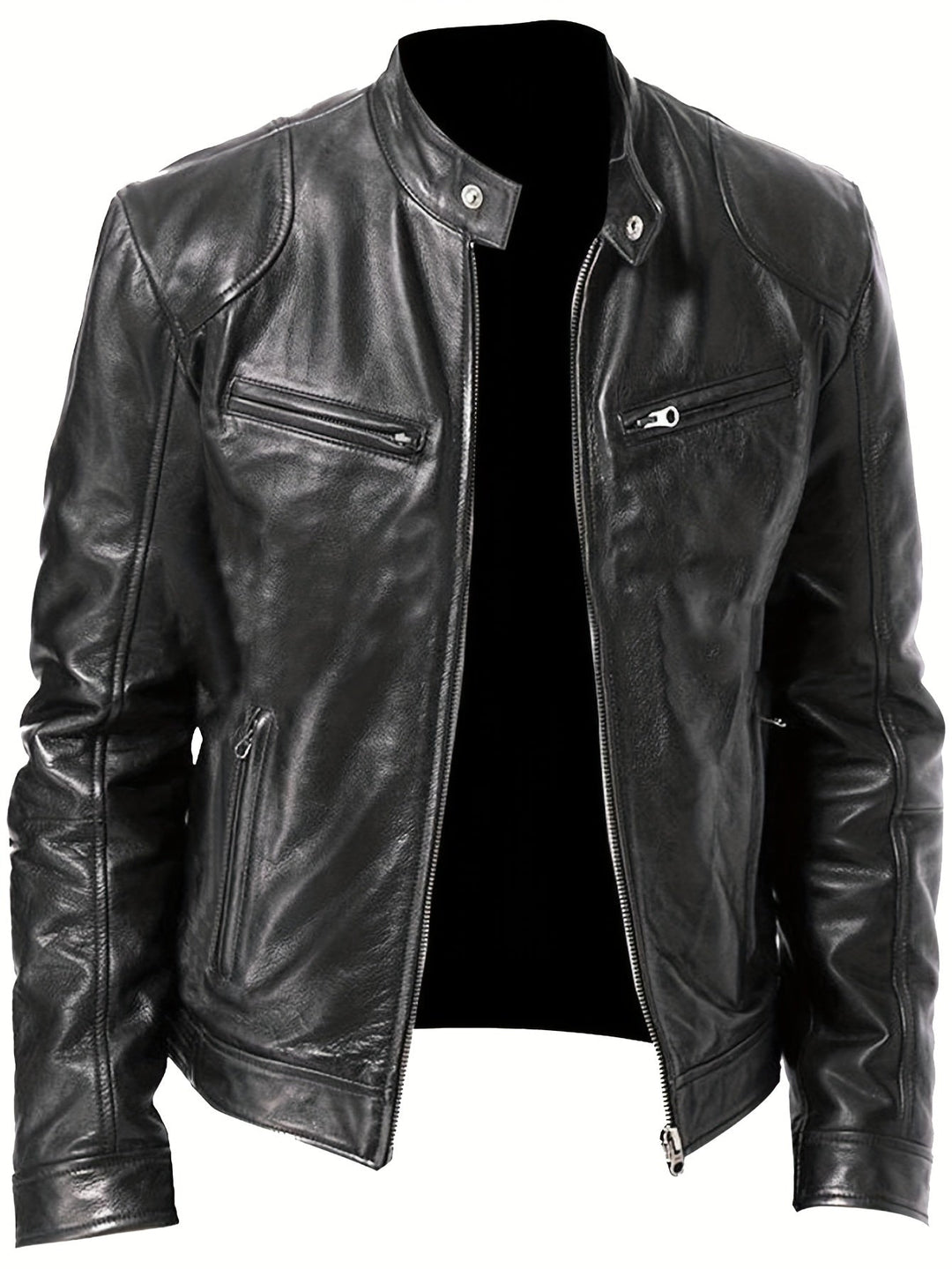 ZIP MOTORCYCLE JACKET FOR MEN