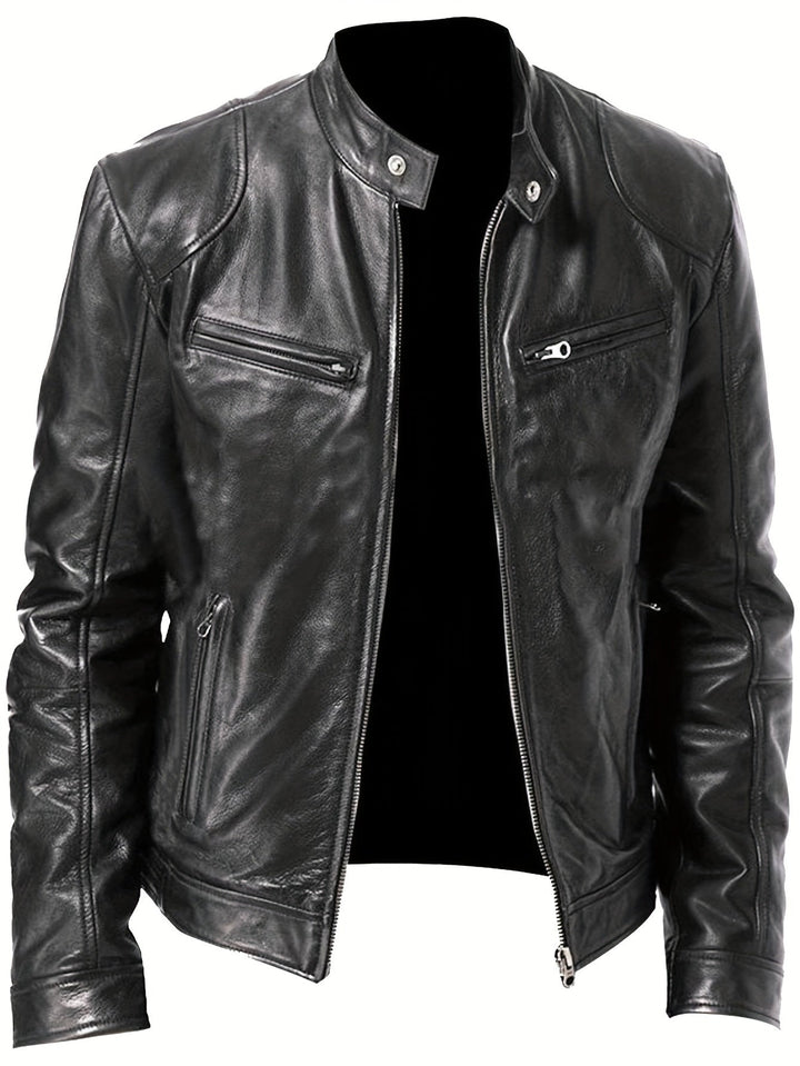 ZIP MOTORCYCLE JACKET FOR MEN
