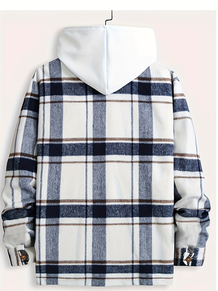 PLAID LAPEL JACKET FOR MEN