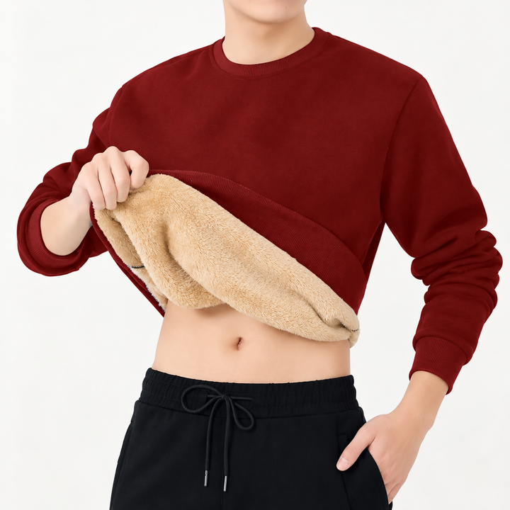 FLEECE CREW NECK SWEATSHIRT FOR MEN