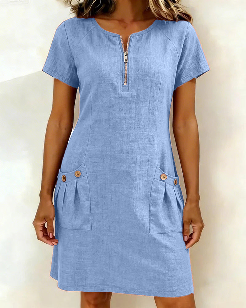 BEAUMONT NICE | ROBE EN MELANGE DE LIN POUR FEMMES