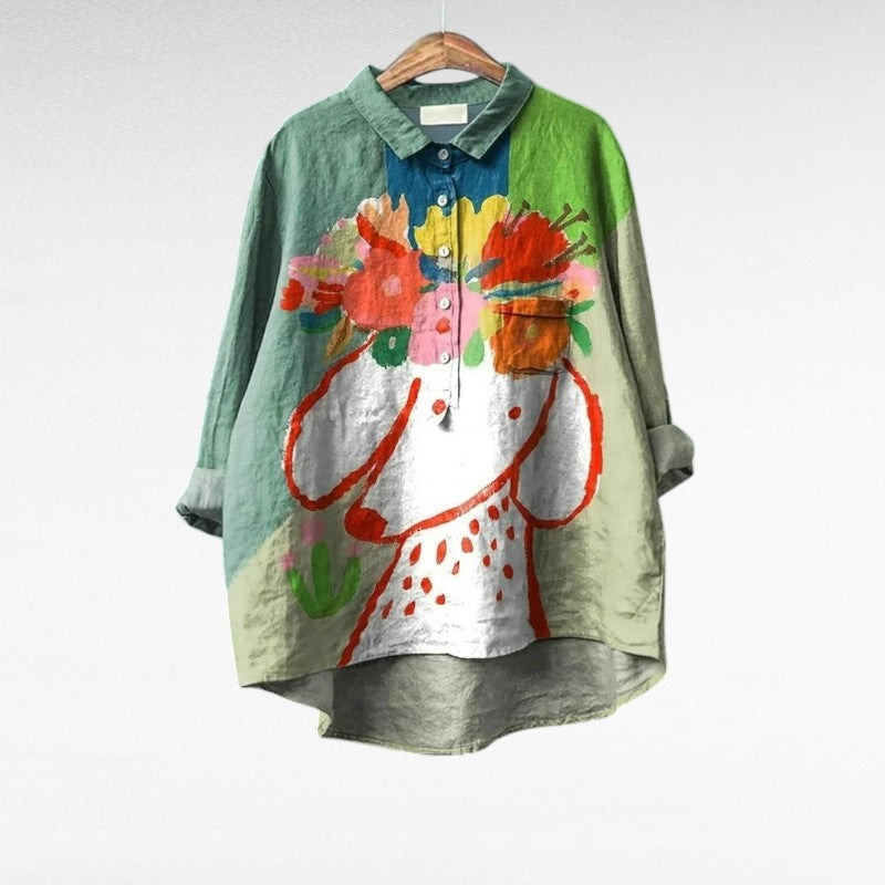 BEAUMONT NICE | CHEMISIER ARTISTIQUE FLORAL POUR FEMMES
