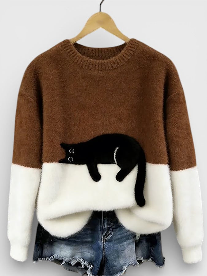 BEAUMONT NICE | PULL IMPRIMÉ FÉLIN POUR FEMMES