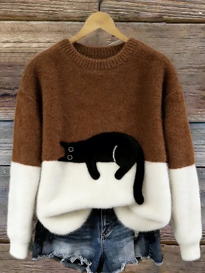 BEAUMONT NICE | PULL DÉTENDUE À MOTIFS POUR FEMMES