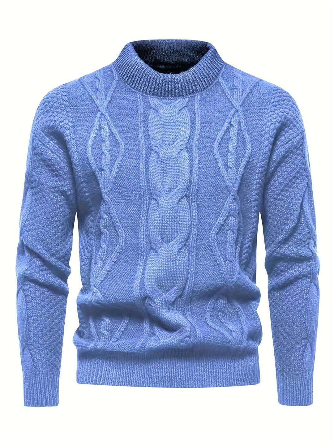 CABLE KNIT CREW NECK SWEATER FOR MEN