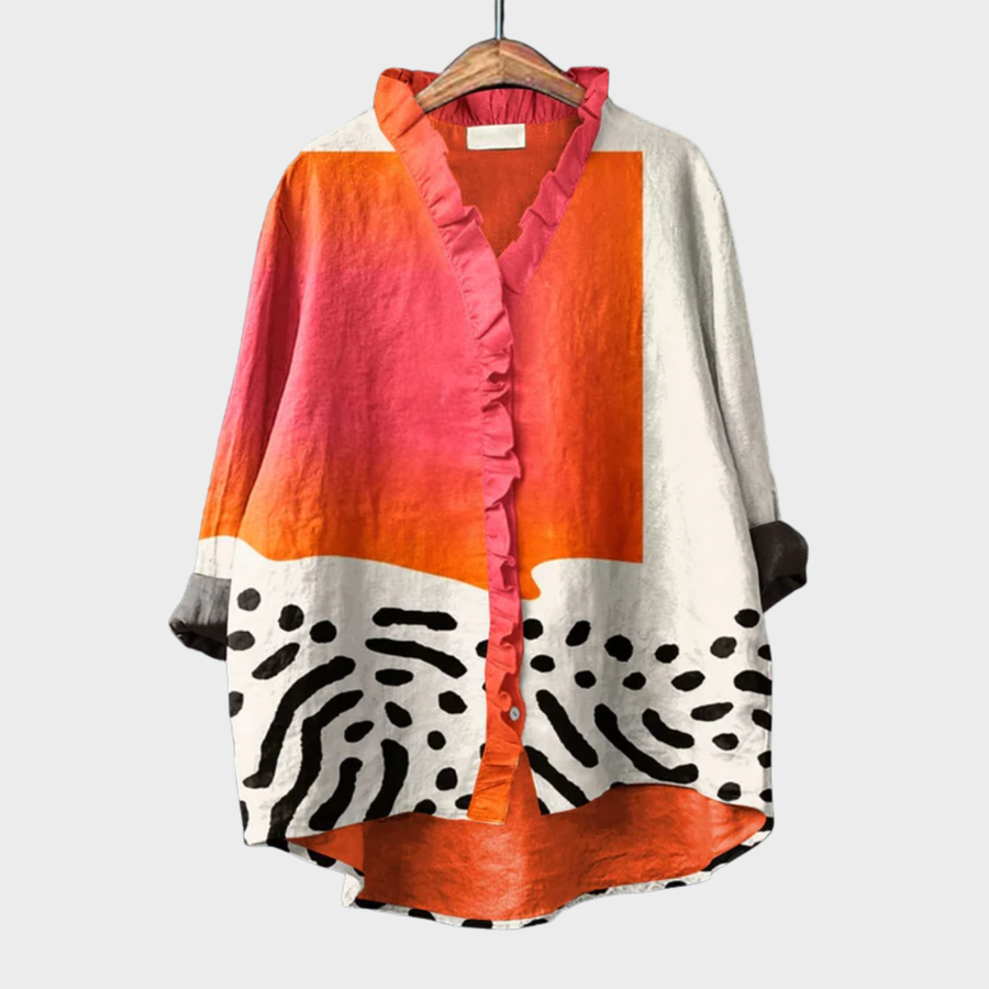 BEAUMONT NICE | BLOUSE IMPRIMÉ ARTISTIQUE POUR FEMMES