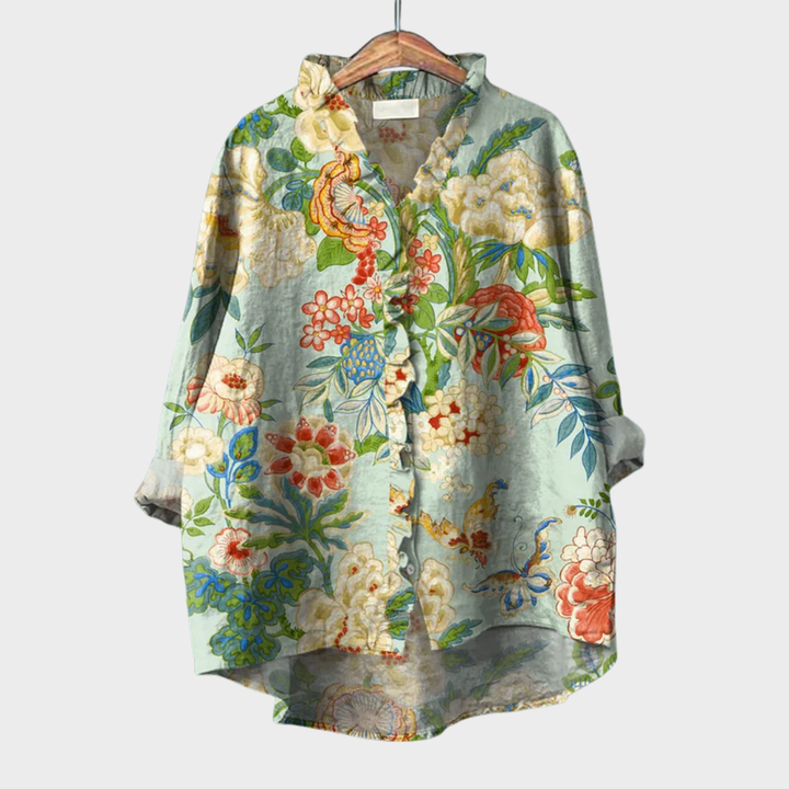 BEAUMONT NICE | BLOUSE FLEURS ORNEMENTALES POUR FEMMES