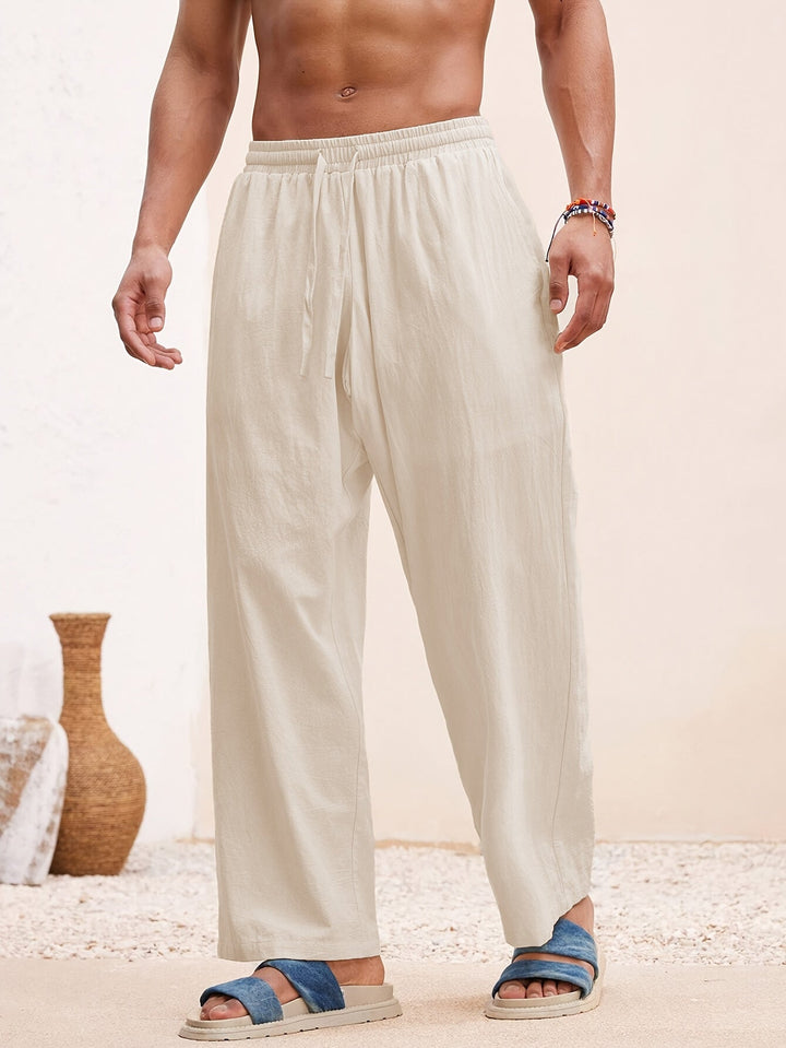 SOLID COLOUR TROUSERS FOR MEN