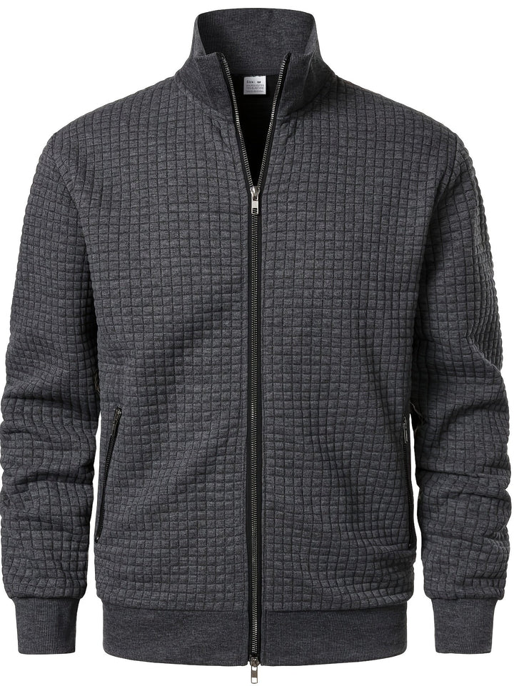 WAFFLE KNIT JACKET FOR MEN