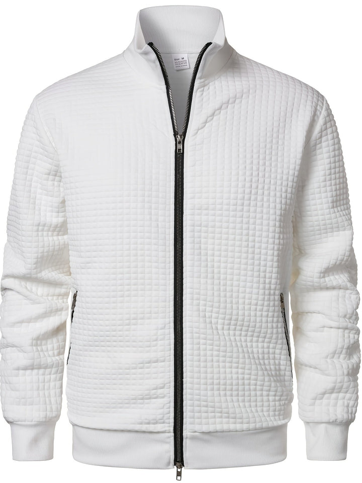 WAFFLE ZIP JACKET FOR MEN