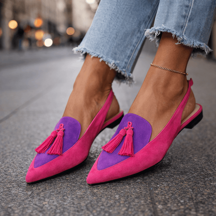 BEAUMONT NICE | SANDALES À BRIDES AVEC FRANGES POUR FEMMES