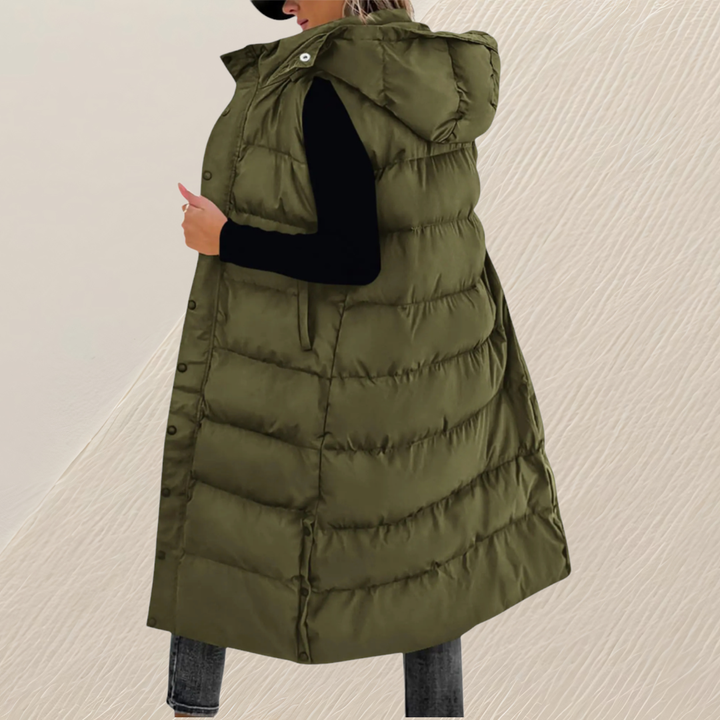 BEAUMONT NICE | GILET QUILTÉE LONGUE DÉTENDUE POUR FEMMES