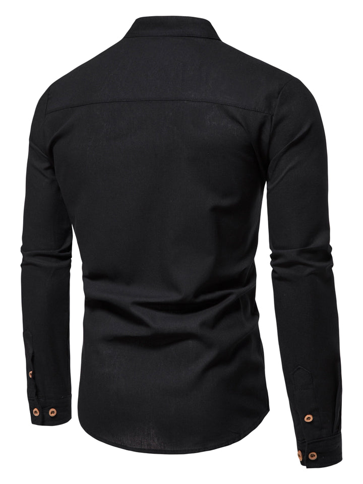 COTTON HALF PLACKET SHIRT FOR MEN