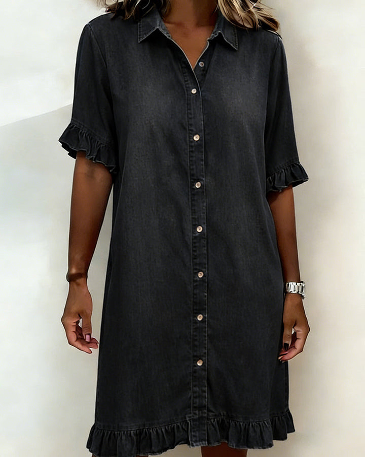 BEAUMONT NICE | ROBE MIDI EN DENIM MODERNE POUR FEMME