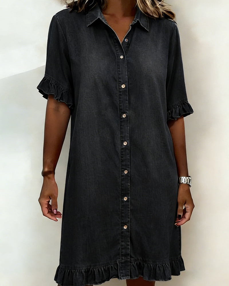 BEAUMONT NICE | ROBE EN DENIM À BOUTONS POUR FEMMES