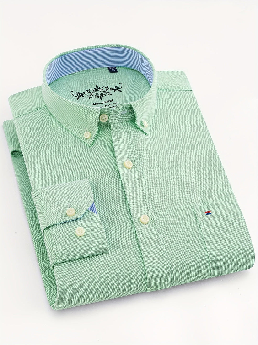 SOLID LAPEL POCKET SHIRT FOR MEN