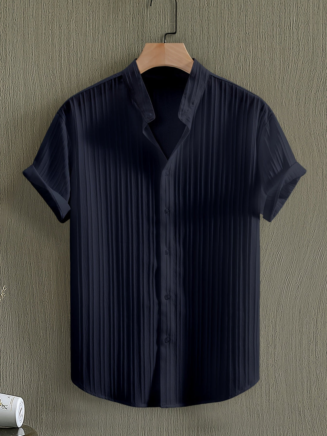TEXTURED BUTTON FRONT SHIRT FOR MEN