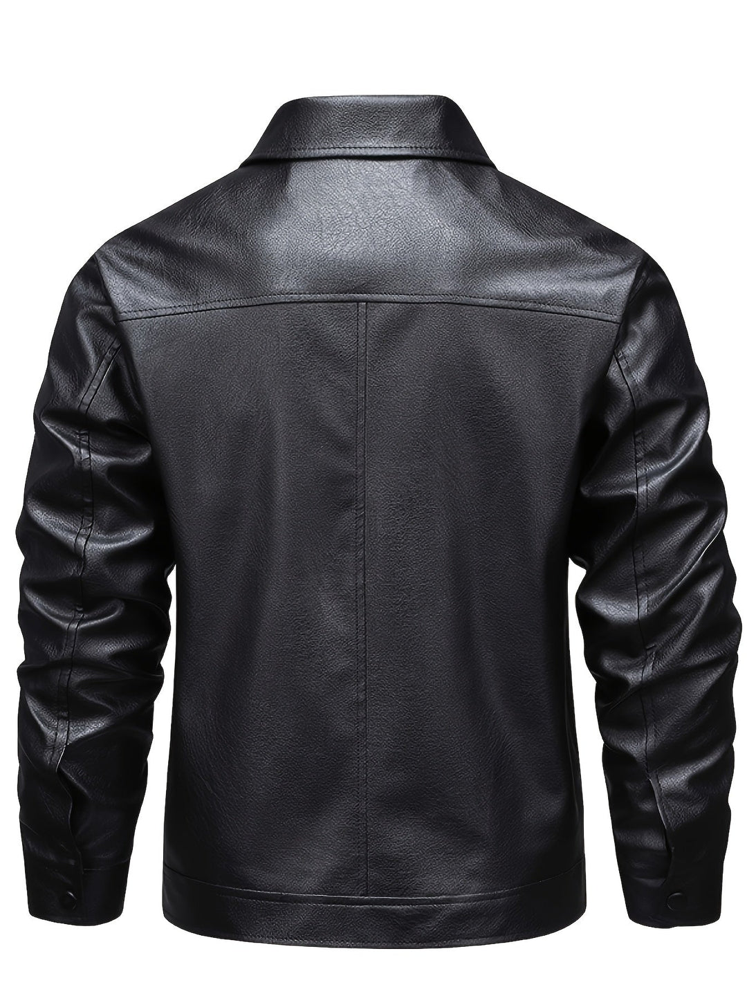 PU ZIP BOMBER JACKET FOR MEN