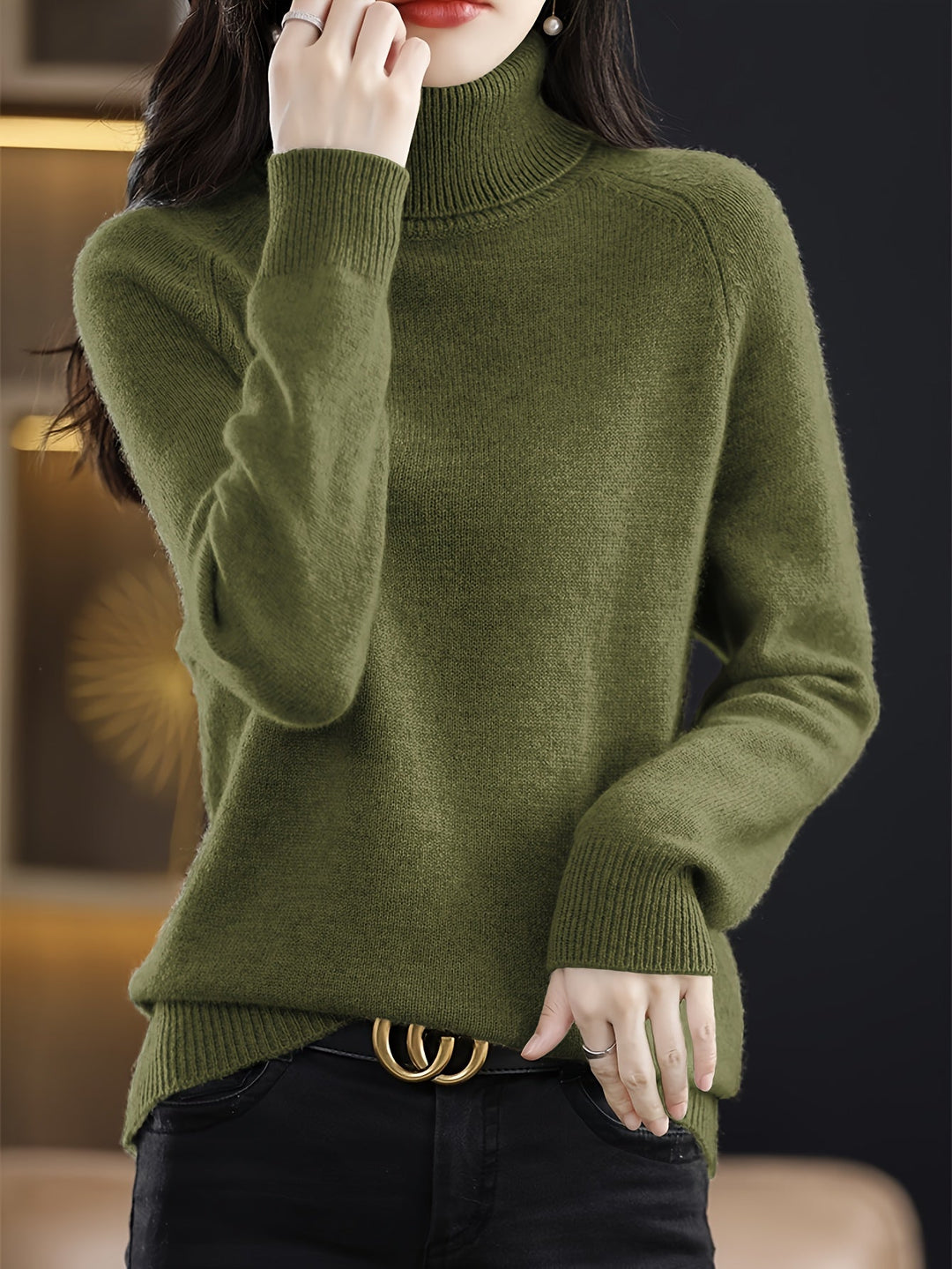 BEAUMONT NICE | PULL COL ROLÉ POUR FEMME